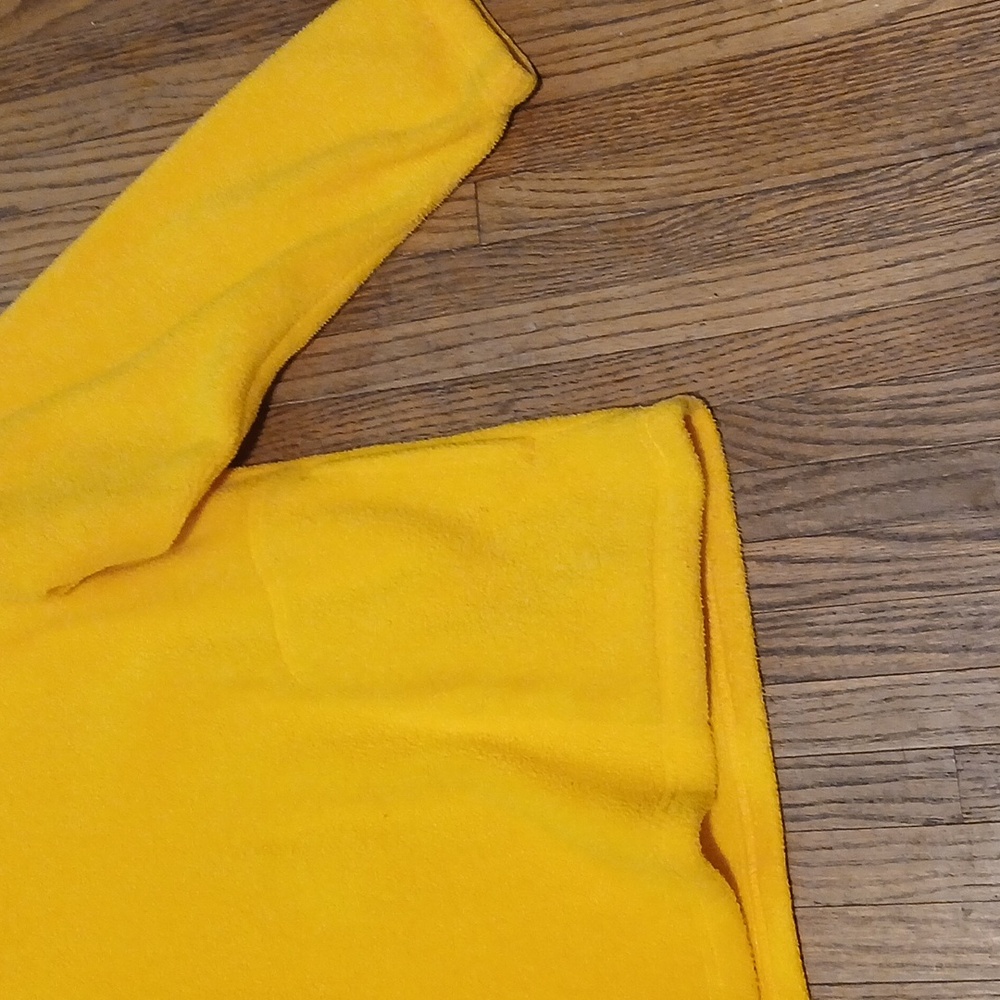 Outdoor Urban Terrain Men's School Bus Yellow 1/4  Zip Fleece Sweater  Medium - Picture 2 of 5